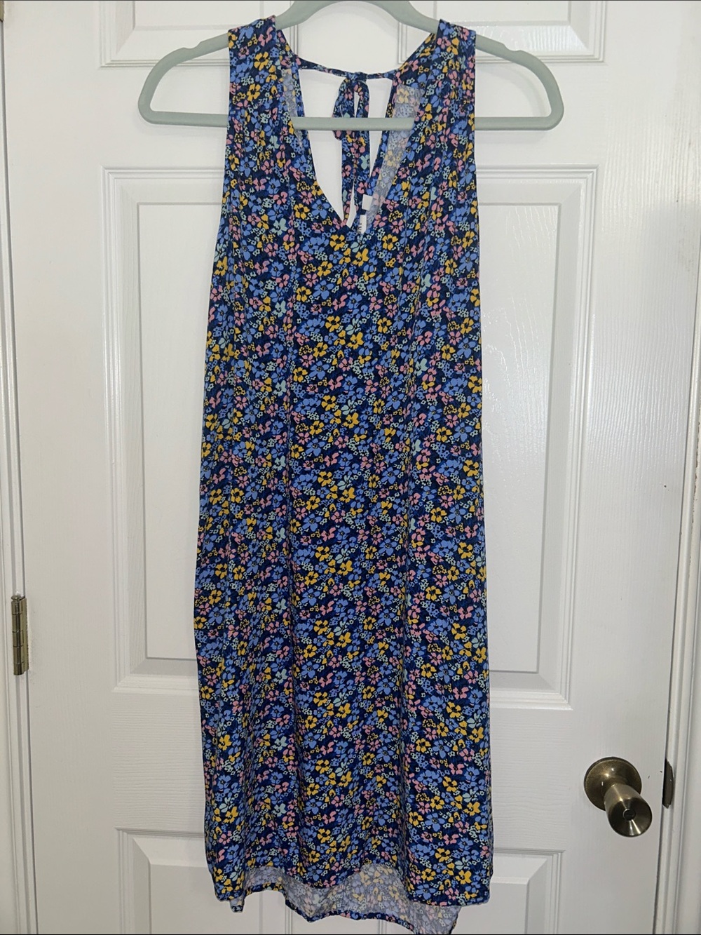GAP Navy Blue Floral Shift Dress with Pink and Yellow Flowers